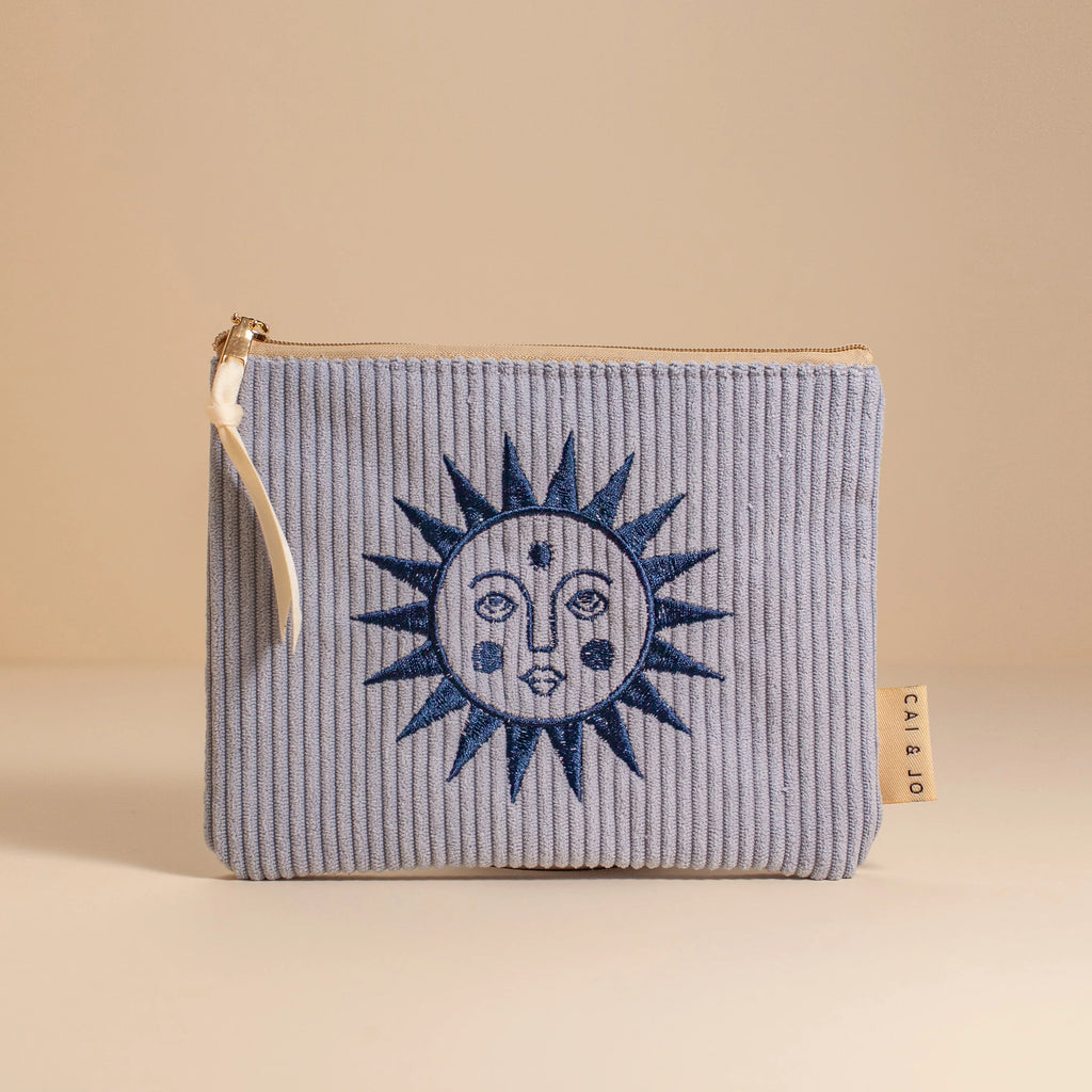 Manšestrová taštička ~ seafoam blue
