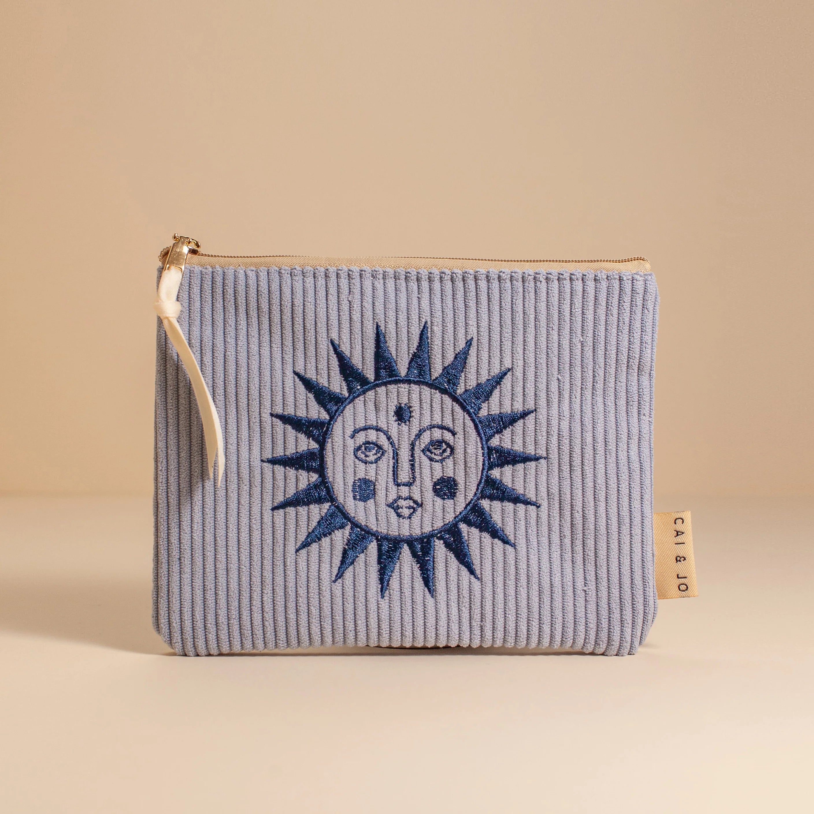 Manšestrová taštička ~ seafoam blue