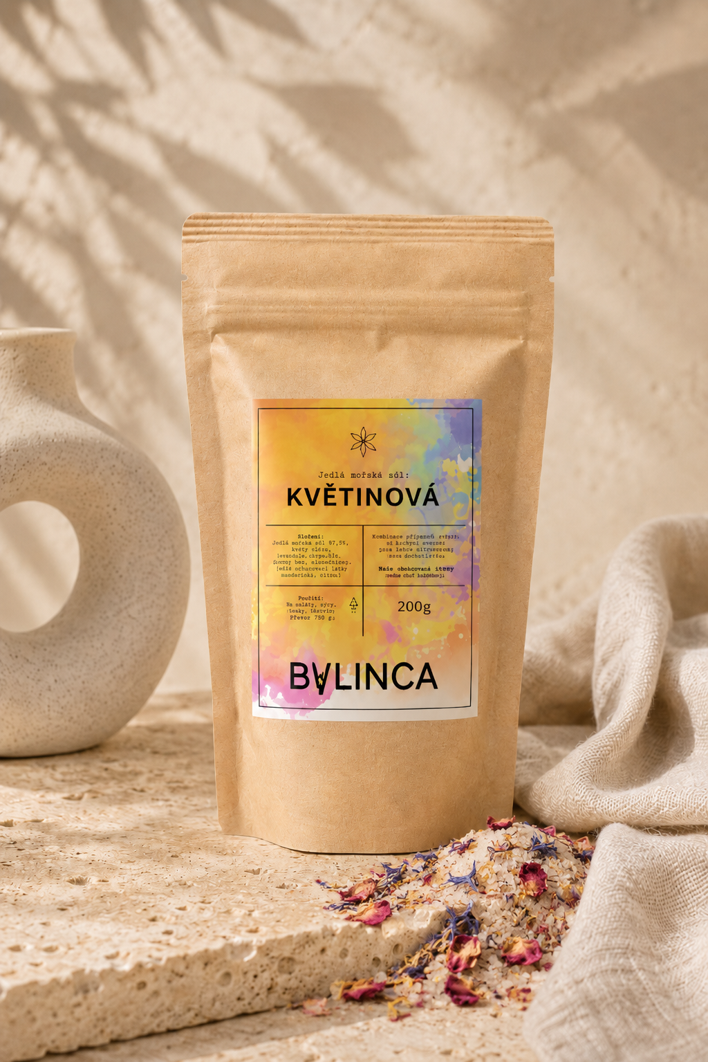 Bylinca Jedlá mořská sůl květinová 200g